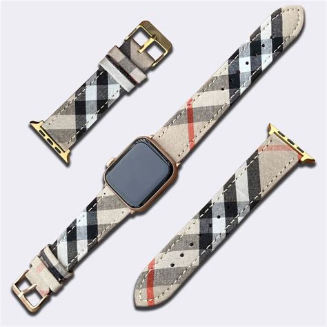 burberry watch strap apple|Burberry Apple Watch band 44mm.